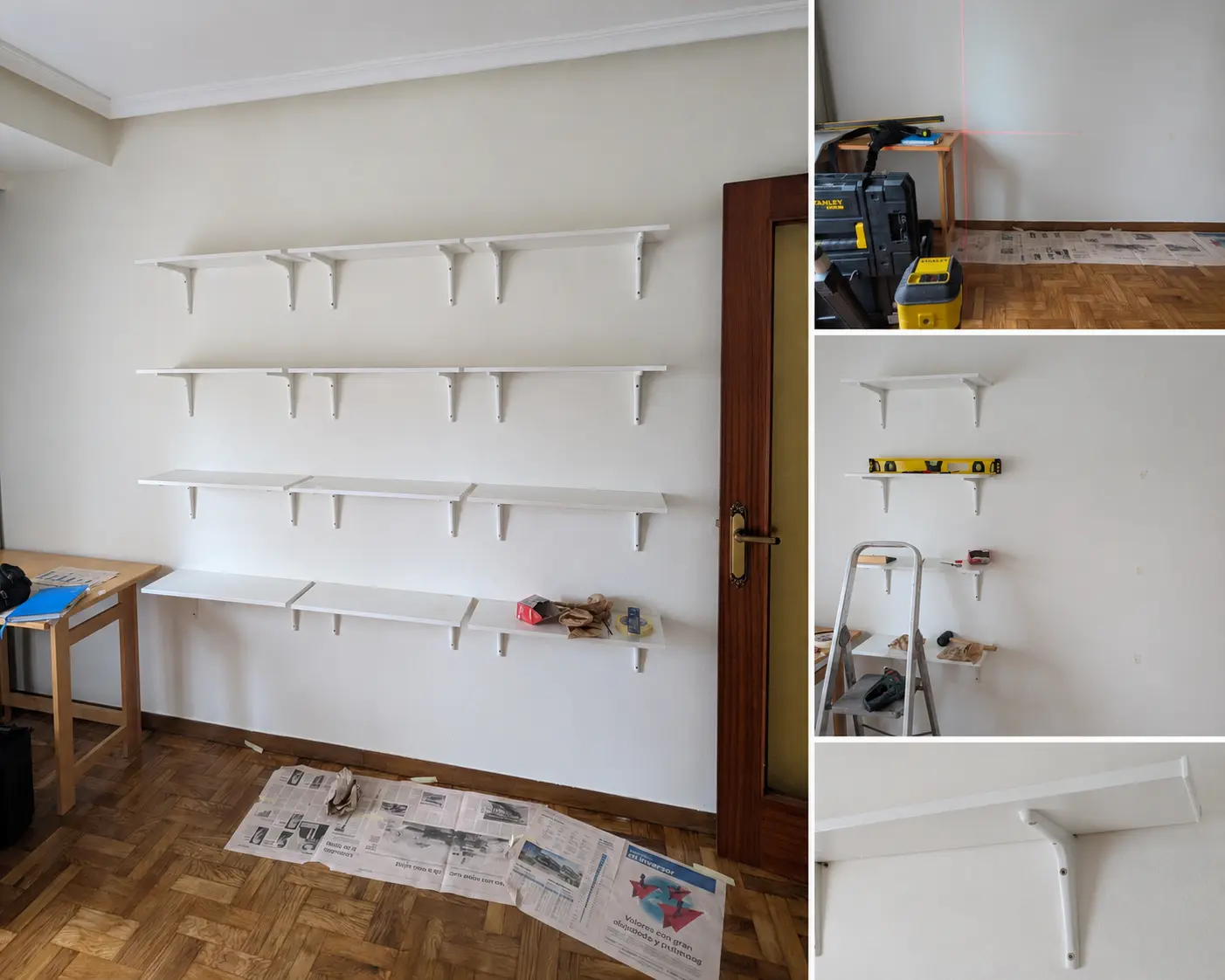 Montaje e instalación de 12 baldas IKEA